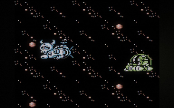 Rush was modified to work in space and here we see Mega Man looking on Wily&rsquo;s exploding spaceship